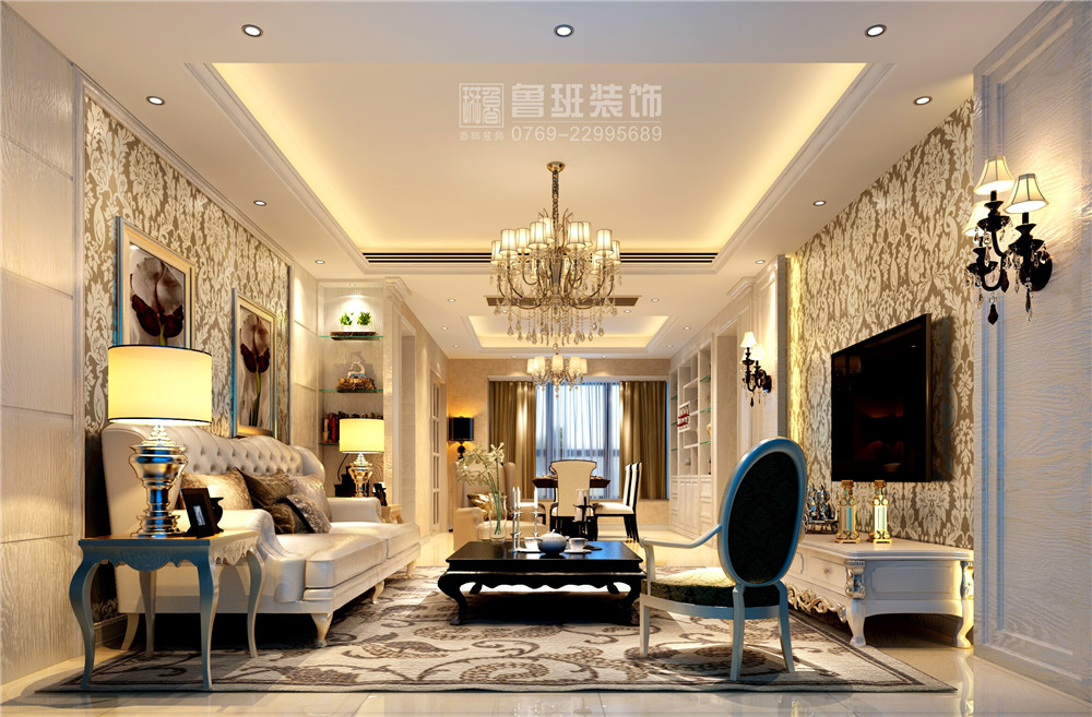 東莞家庭裝飾簡(jiǎn)歐風(fēng)格客廳